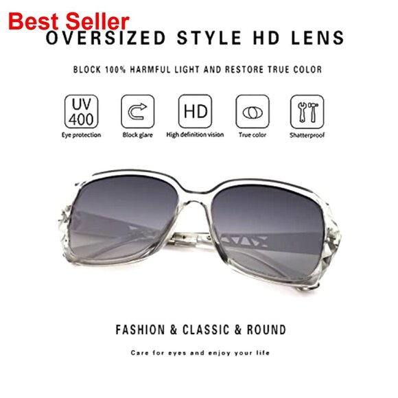 Oversized Polarized Sunglasses with UV Protection for Women Fashion Shades main image 6
